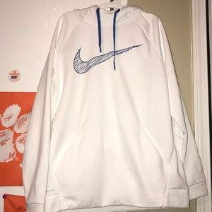Nike hoodie | size M | white with blue nike check
